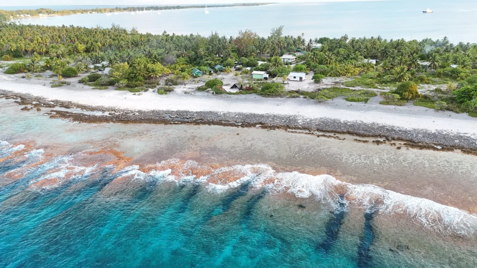 Le rivage devant le lodge